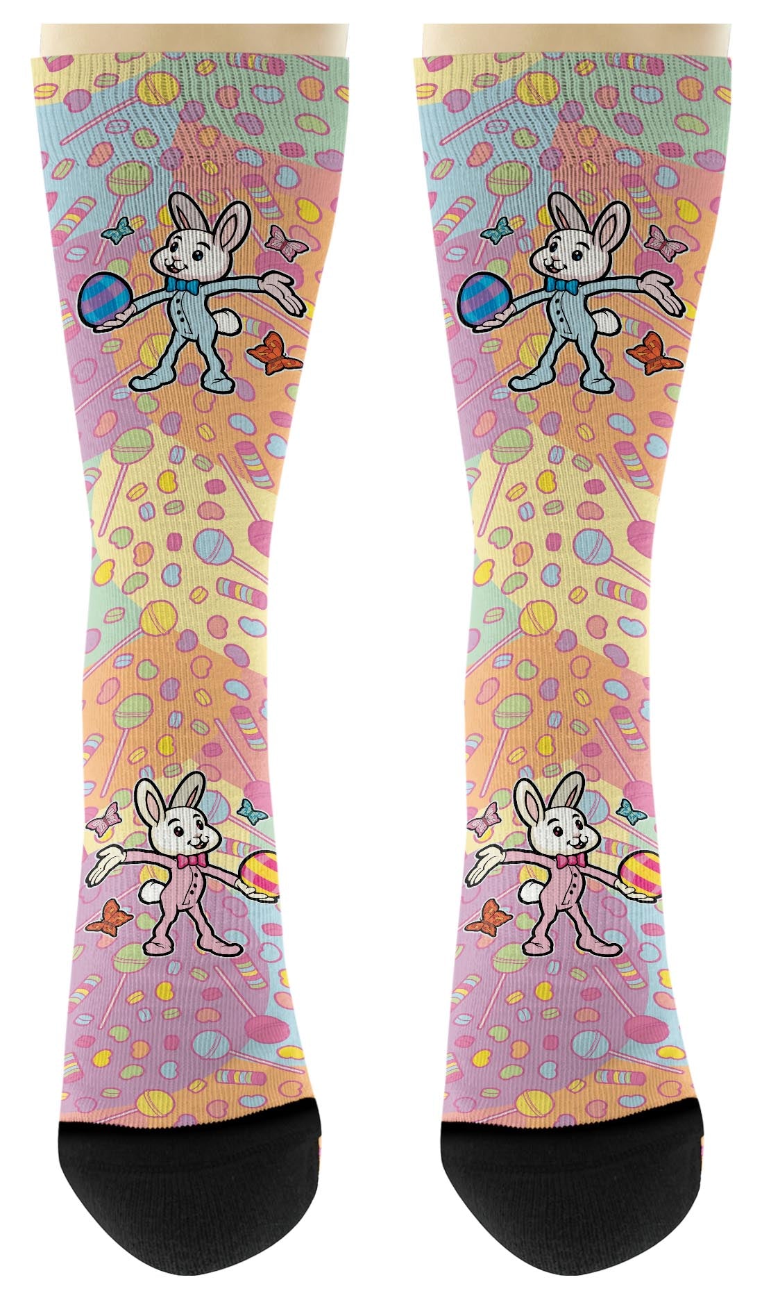 front view of a pair of socks