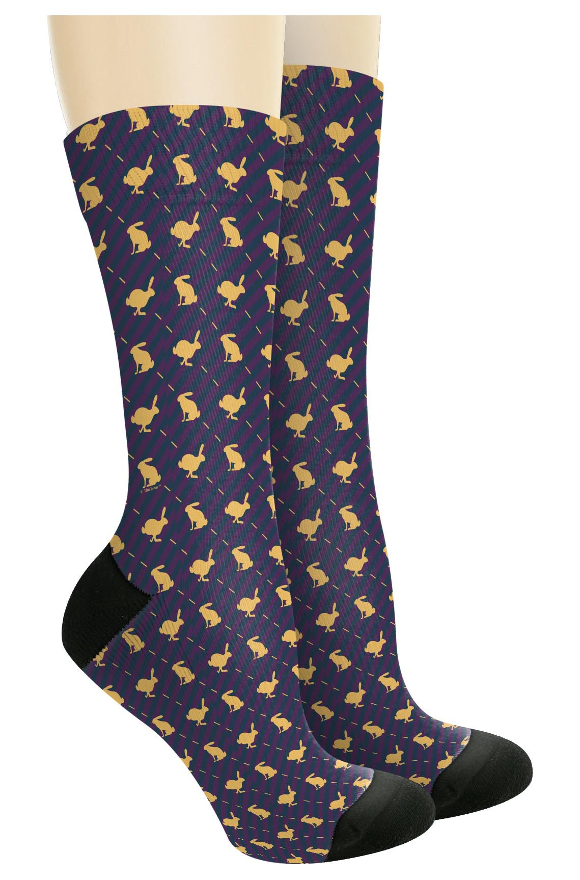 right side of a pair of socks