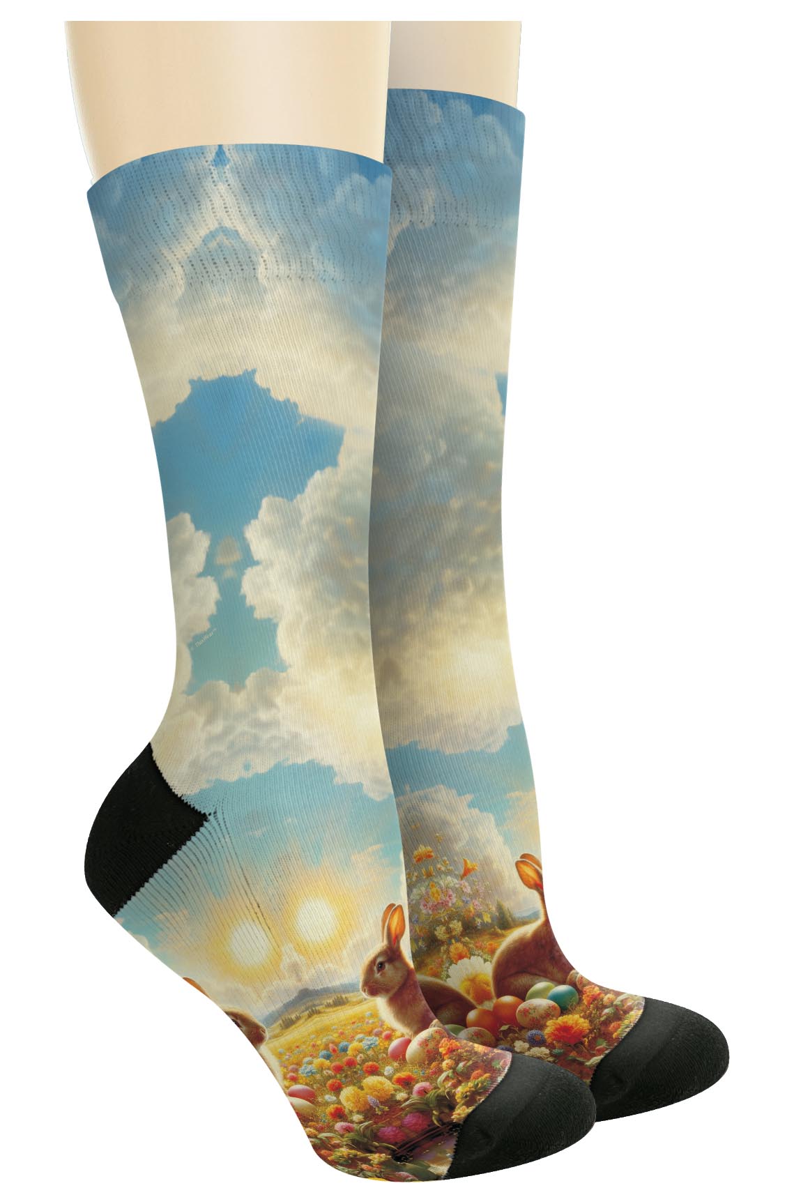 right side of a pair of socks