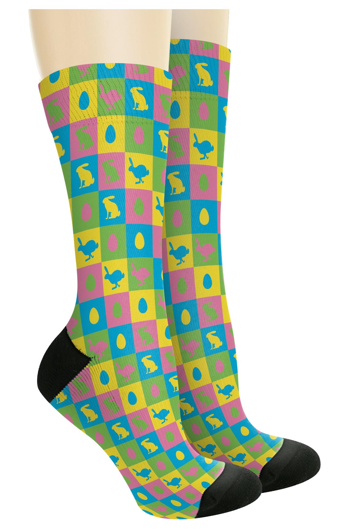 right side of a pair of socks