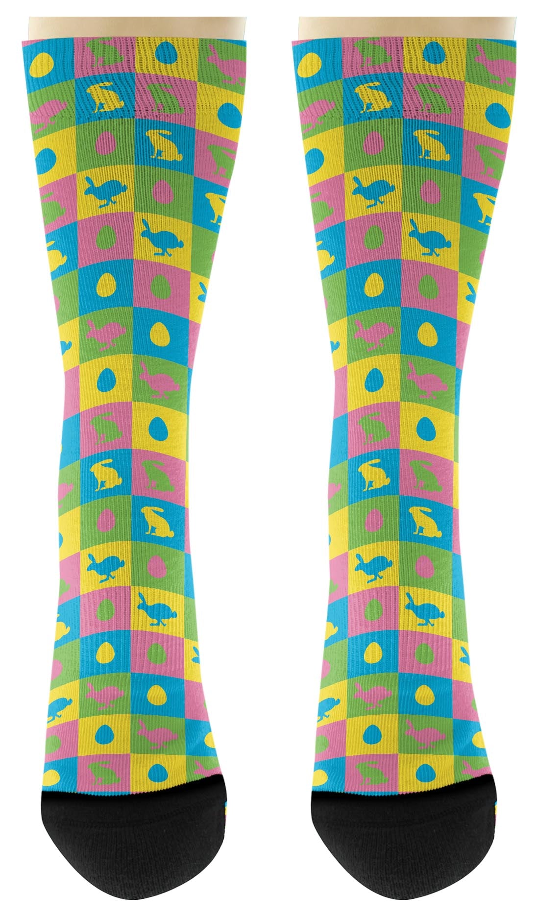 front view of a pair of socks
