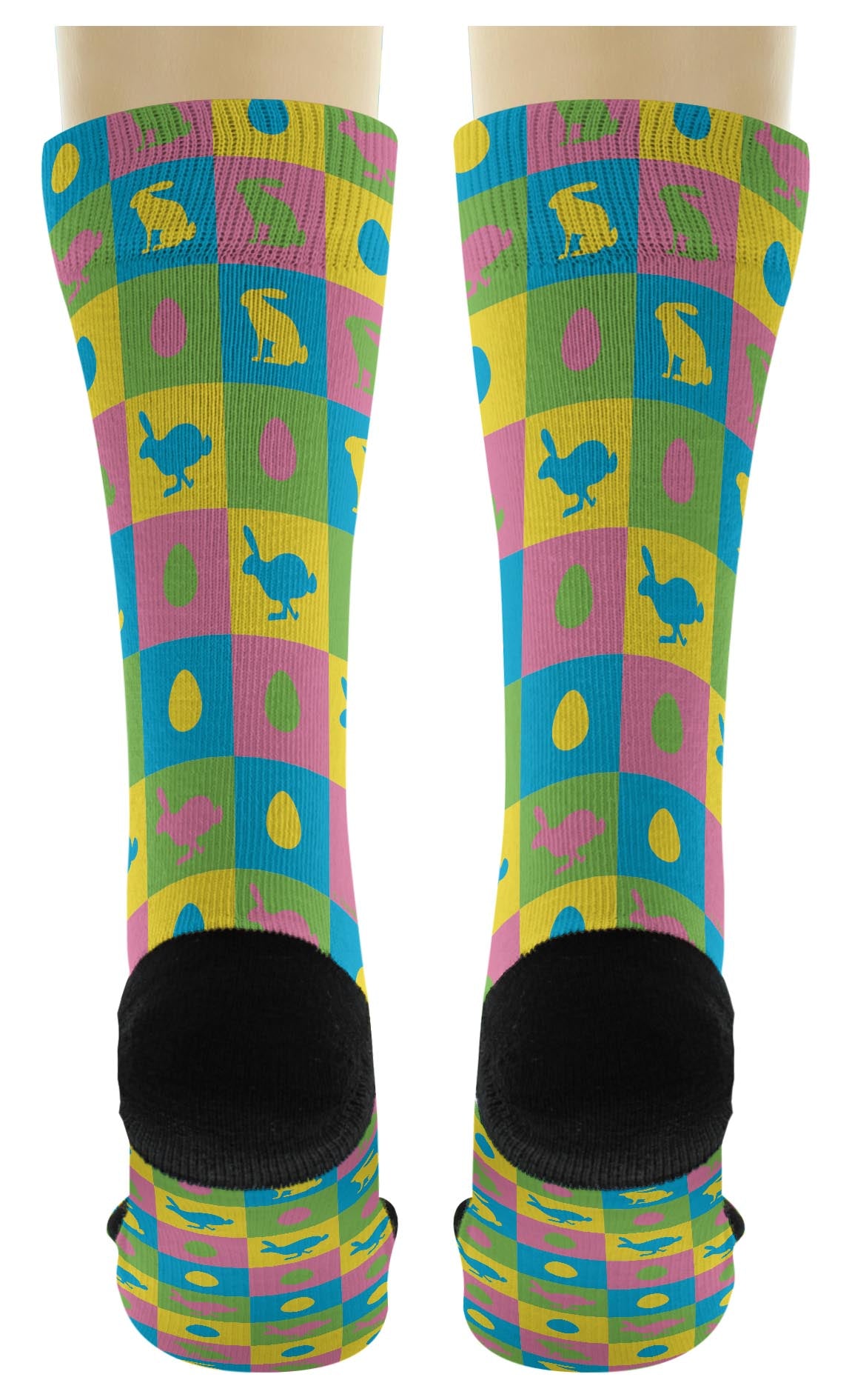 back view of a pair of socks