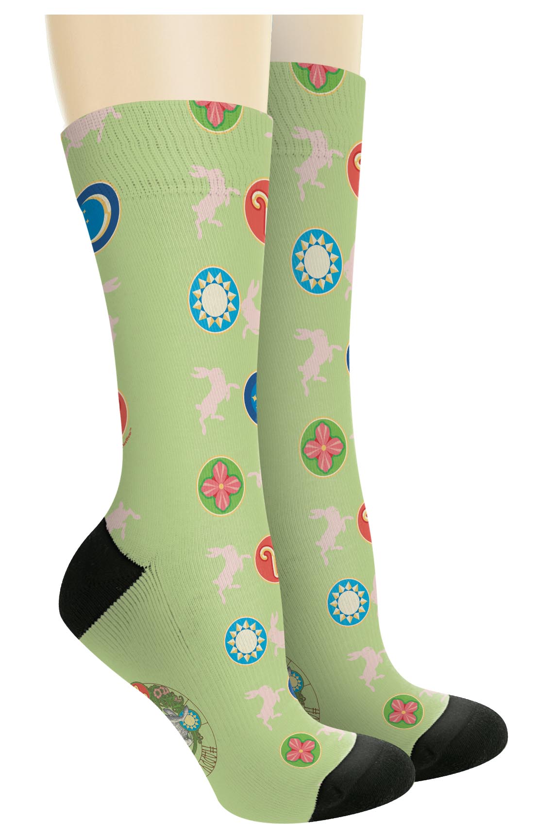 right side of a pair of socks