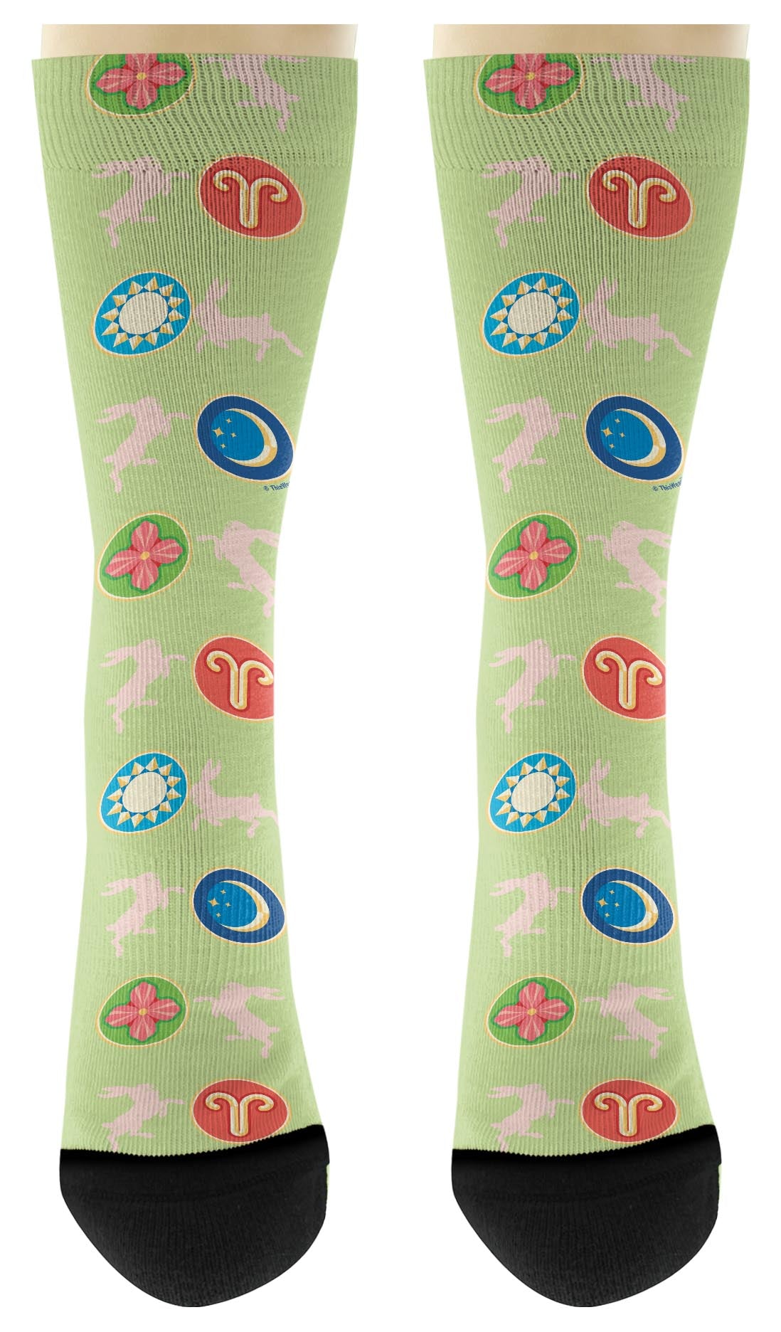 front view of a pair of socks