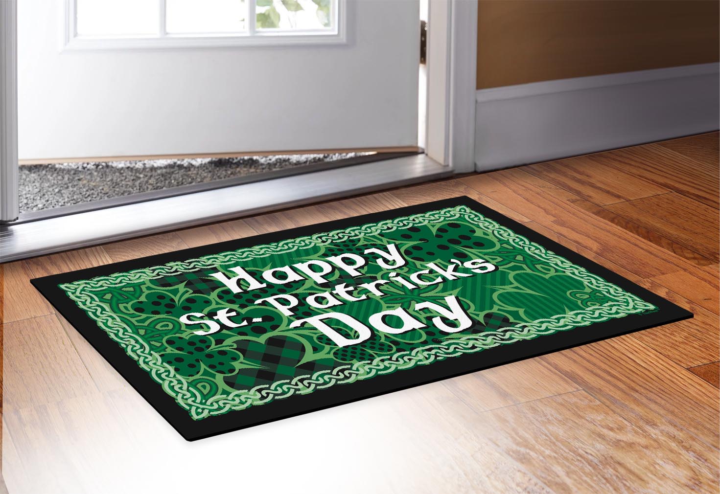 doormat in front of a door