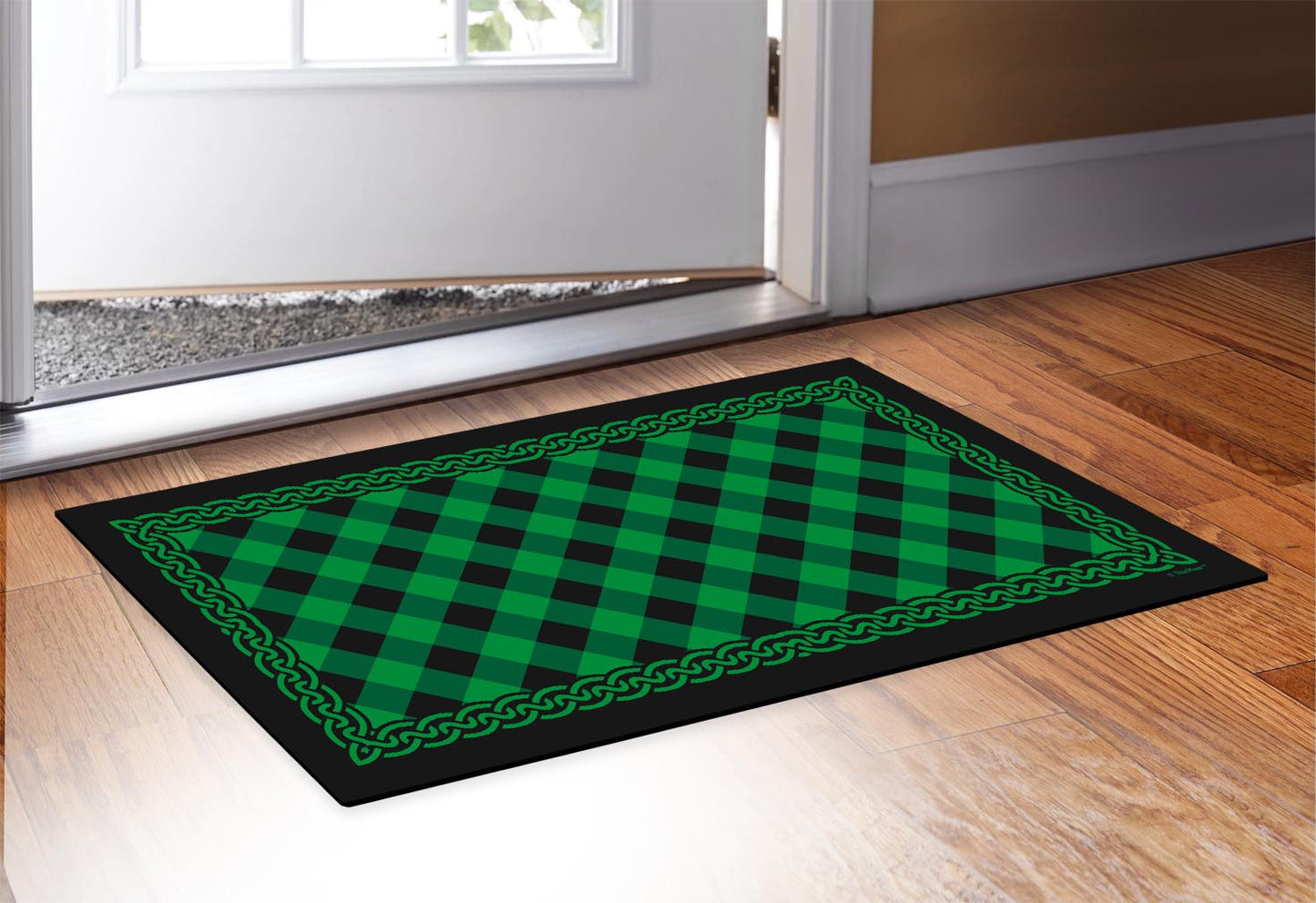 doormat in front of a door