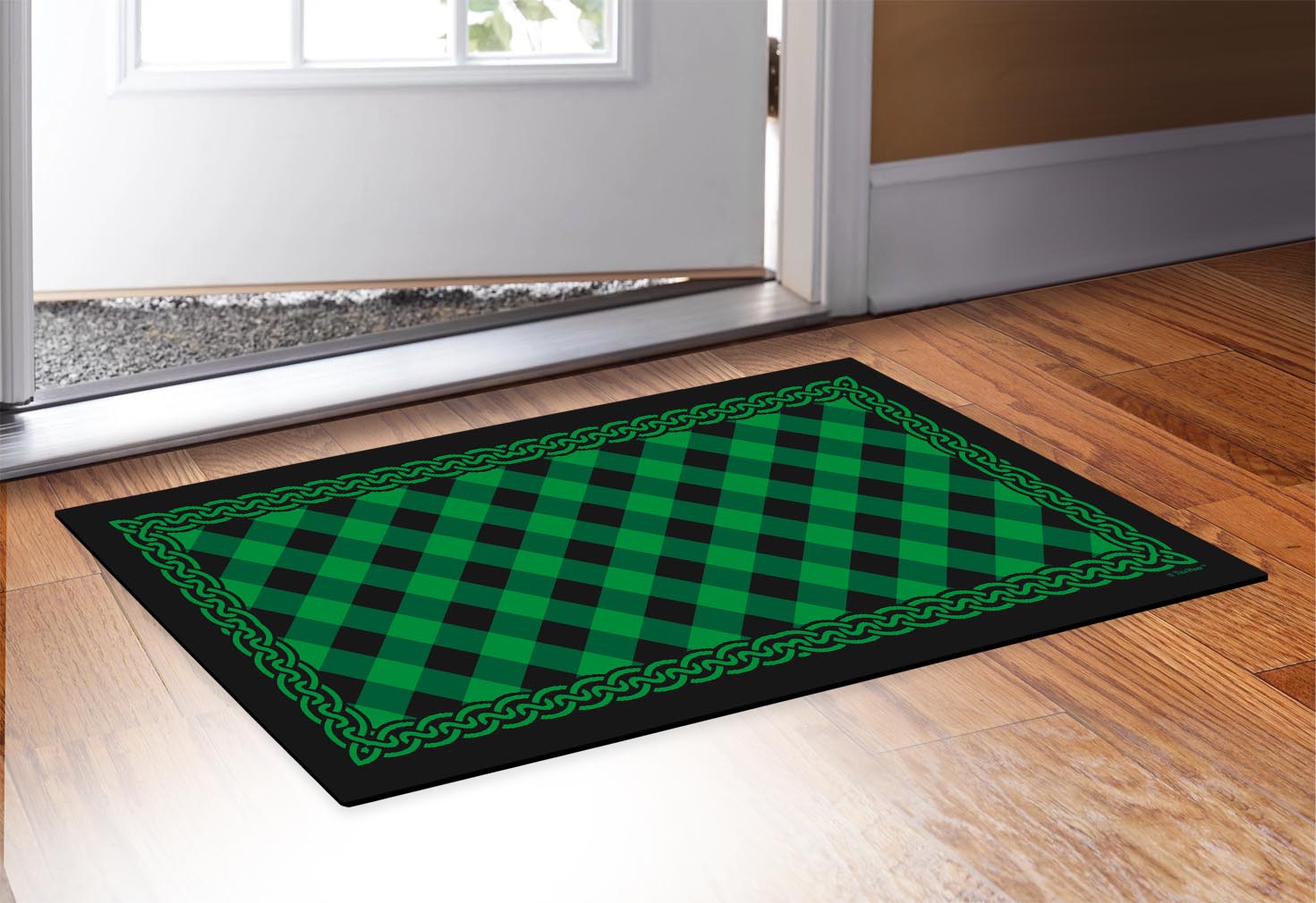 doormat in front of a door