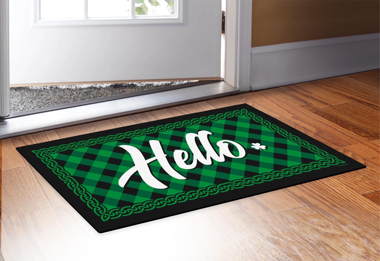 doormat in front of a door