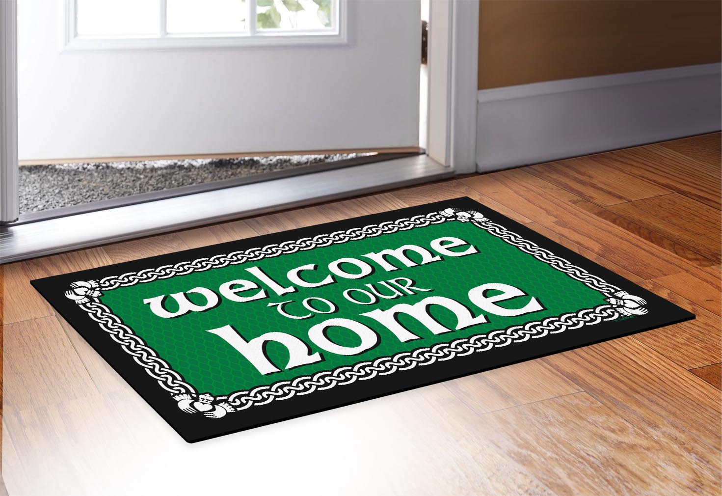 doormat in front of a door