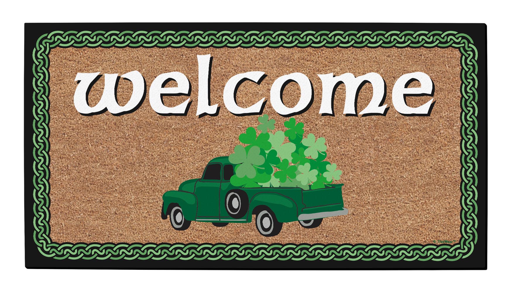 top view of a doormat