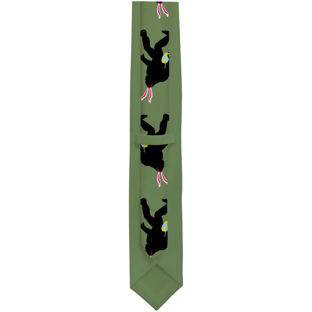 back view of a necktie