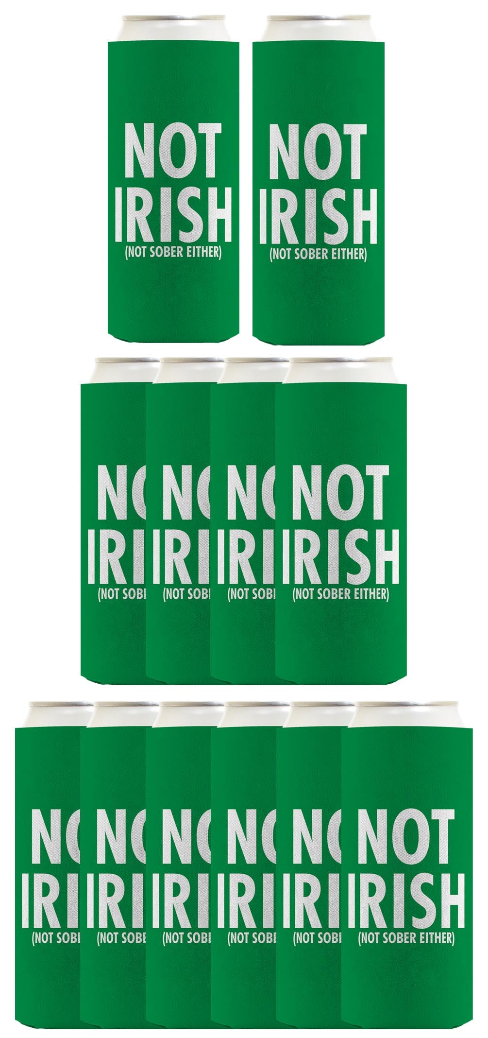 Not Irish Not Sober Standard or Slim Can Thermocooler Drink Sleeve