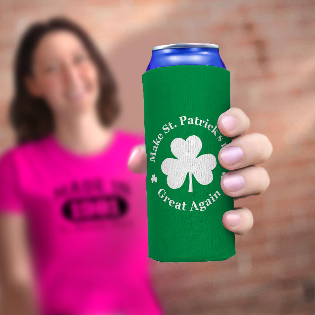 woman holding drink sleeve