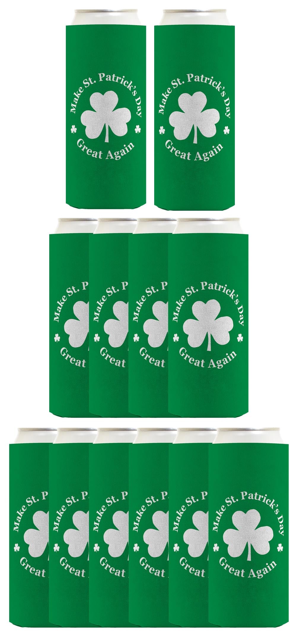 Make St Patricks Day Great Again Standard or Slim Can Thermocooler Drink Sleeve