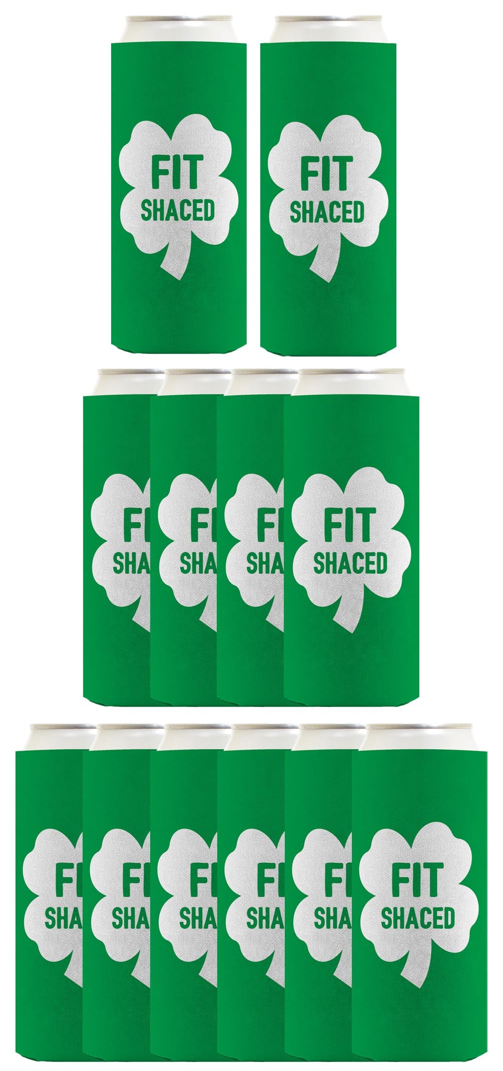 Shamrock Fit Shaced Standard or Slim Can Thermocooler Drink Sleeve