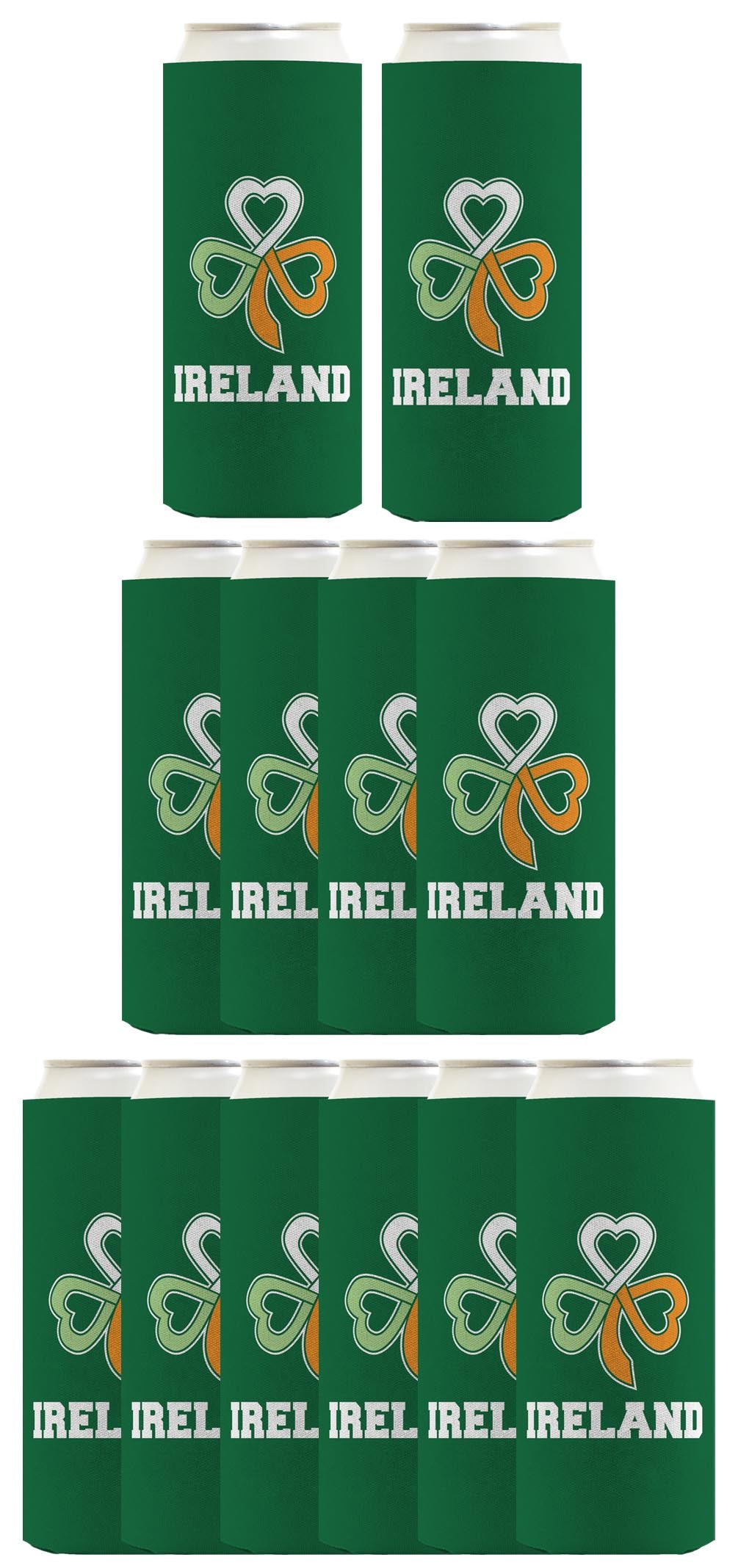 Ireland Keltic Knot Shamrock Standard or Slim Can Thermocooler Drink Sleeve