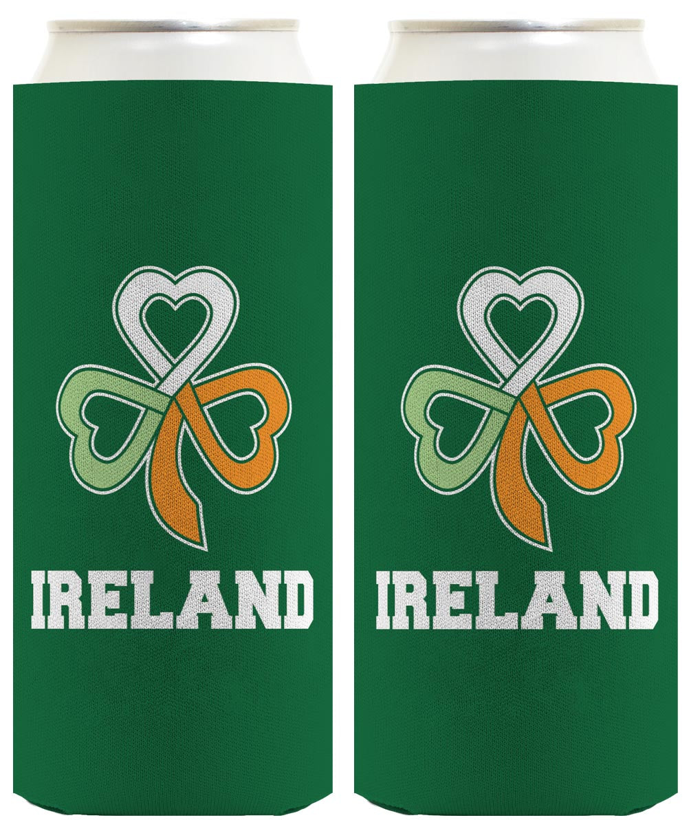 Ireland Keltic Knot Shamrock Standard or Slim Can Thermocooler Drink Sleeve