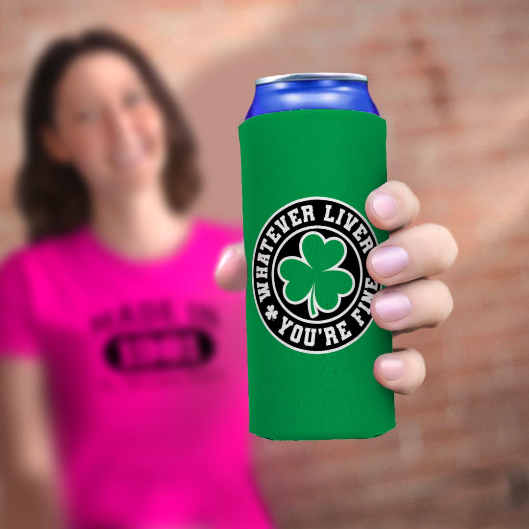 woman holding drink sleeve
