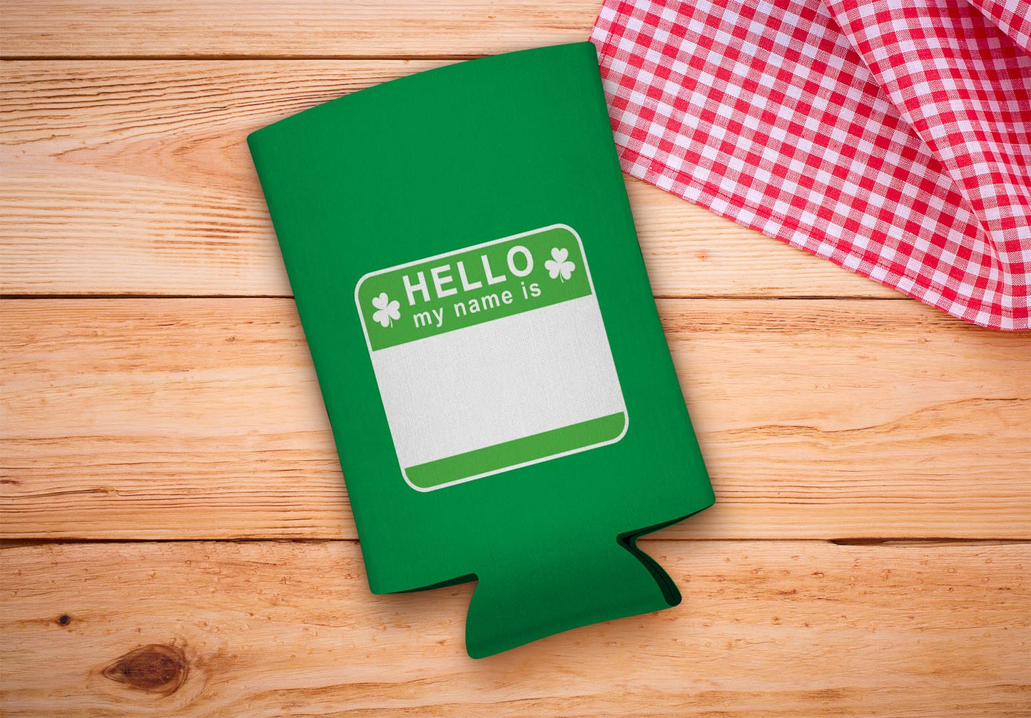 drink sleeve on a wood background