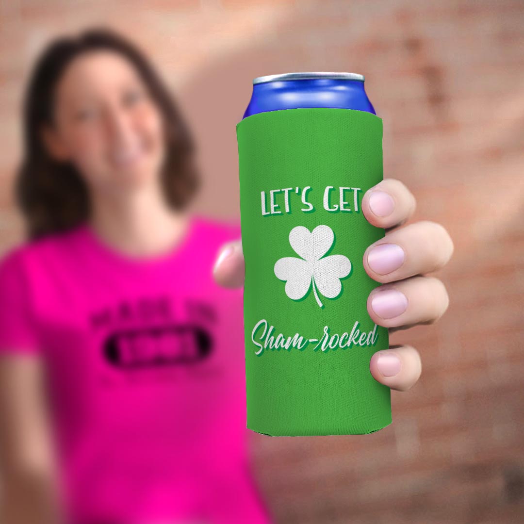 woman holding drink sleeve