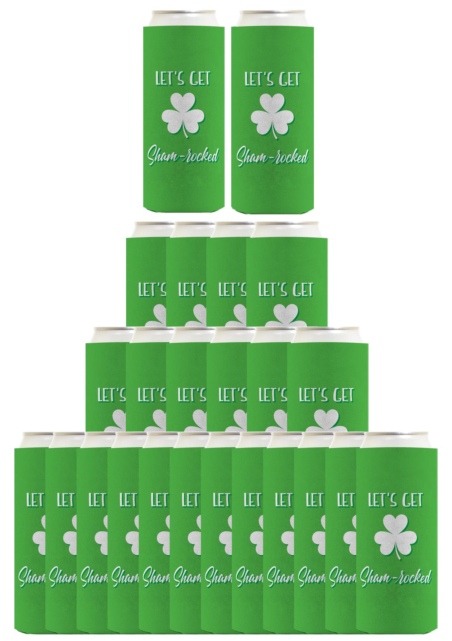 Lets Get Shamrocked Standard or Slim Can Thermocooler Drink Sleeve