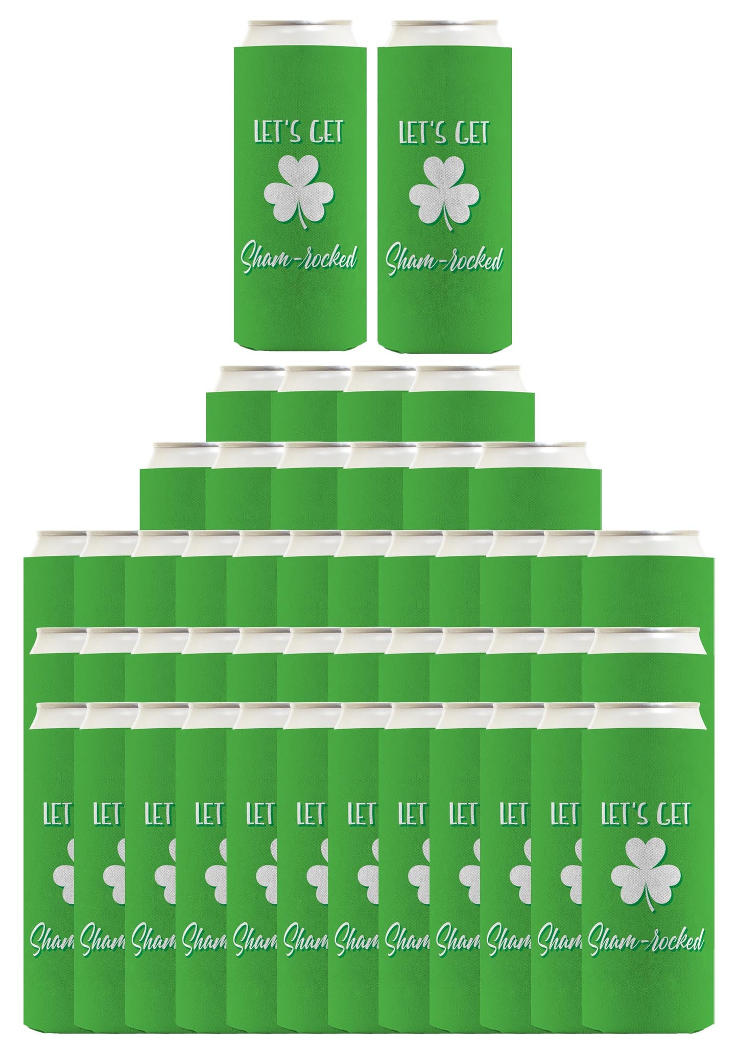Lets Get Shamrocked Standard or Slim Can Thermocooler Drink Sleeve