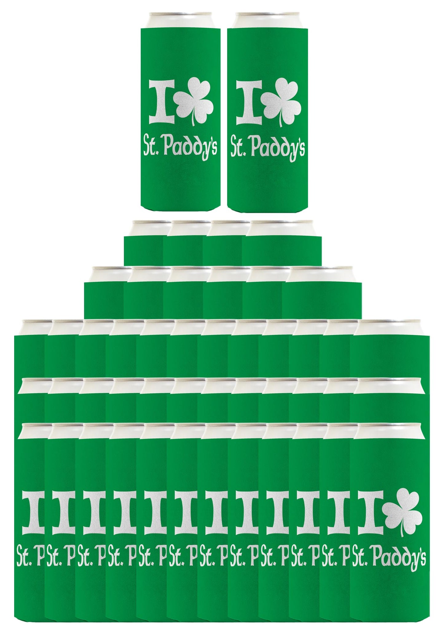 I Shamrock St Paddys Standard or Slim Can Thermocooler Drink Sleeve