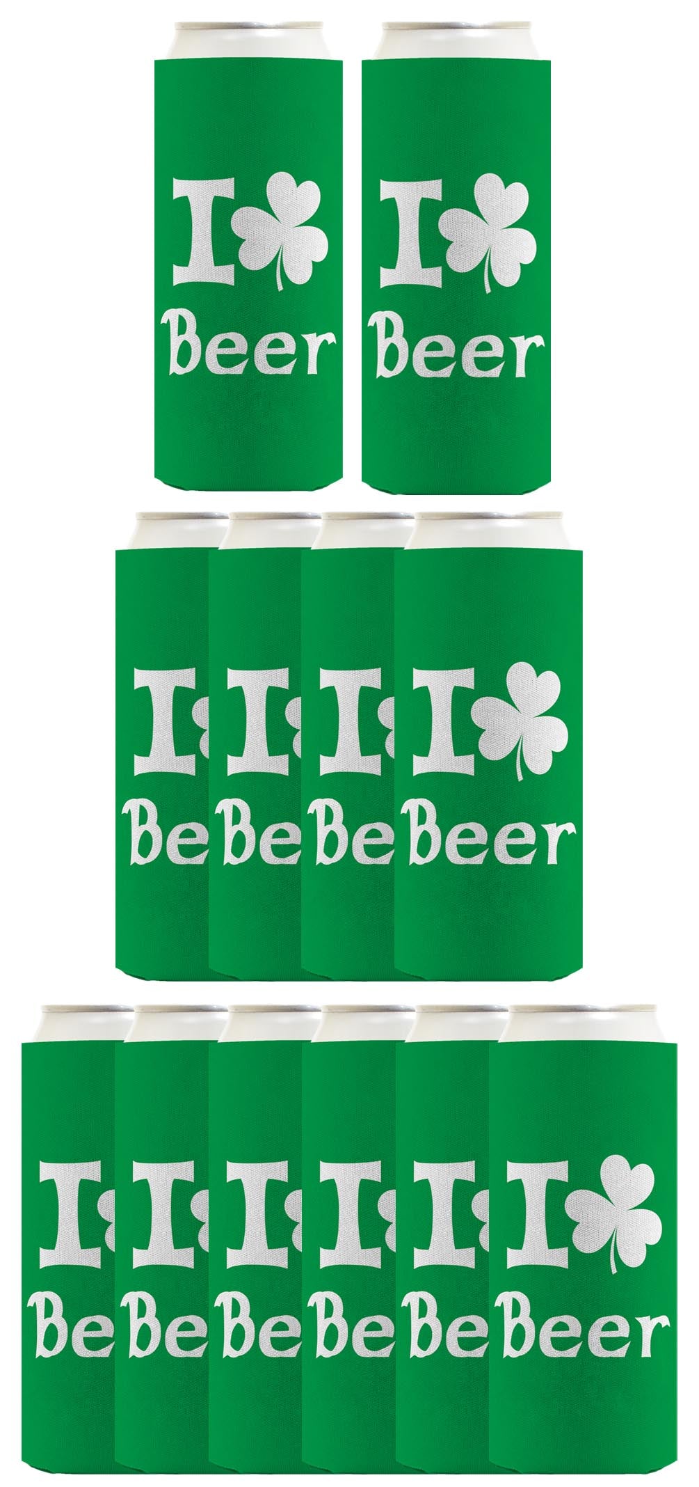 I Shamrock Beer Standard or Slim Can Thermocooler Drink Sleeve