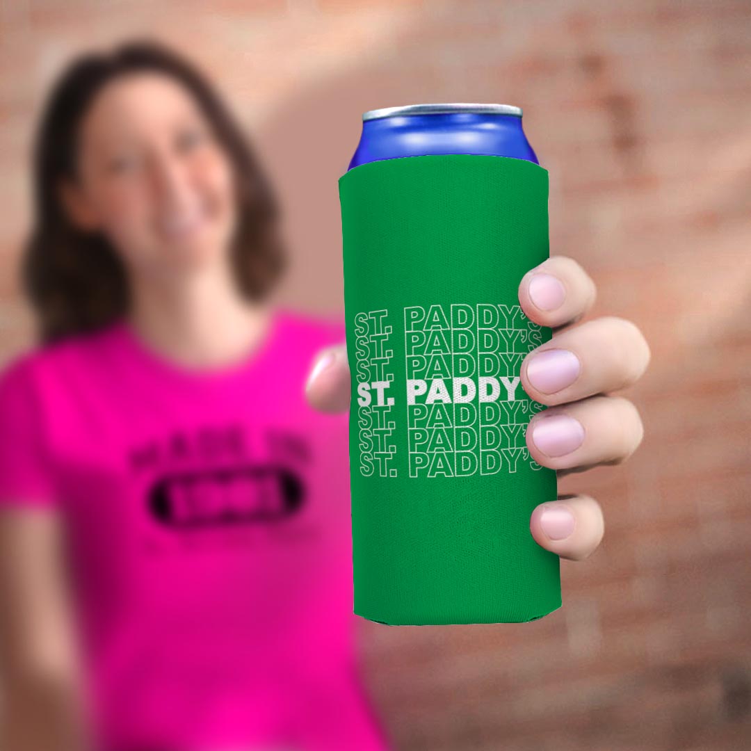 woman holding drink sleeve