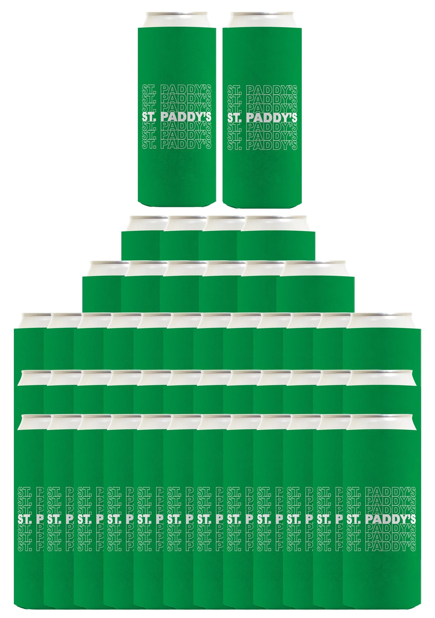 St Patricks St Paddy's Word Art Standard or Slim Can Thermocooler Drink Sleeve