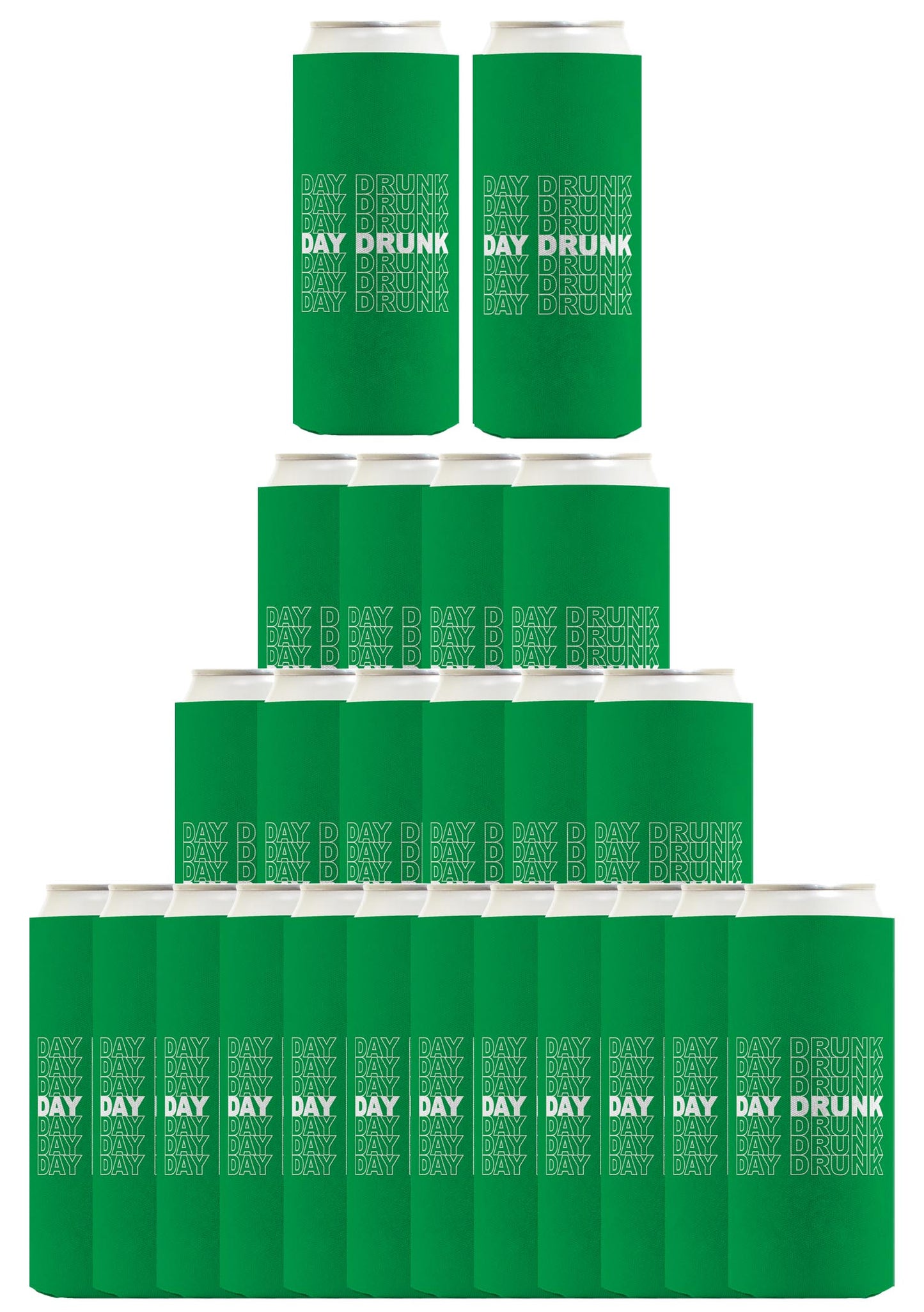 St Patricks Day Drunk Word Art Standard or Slim Can Thermocooler Drink Sleeve