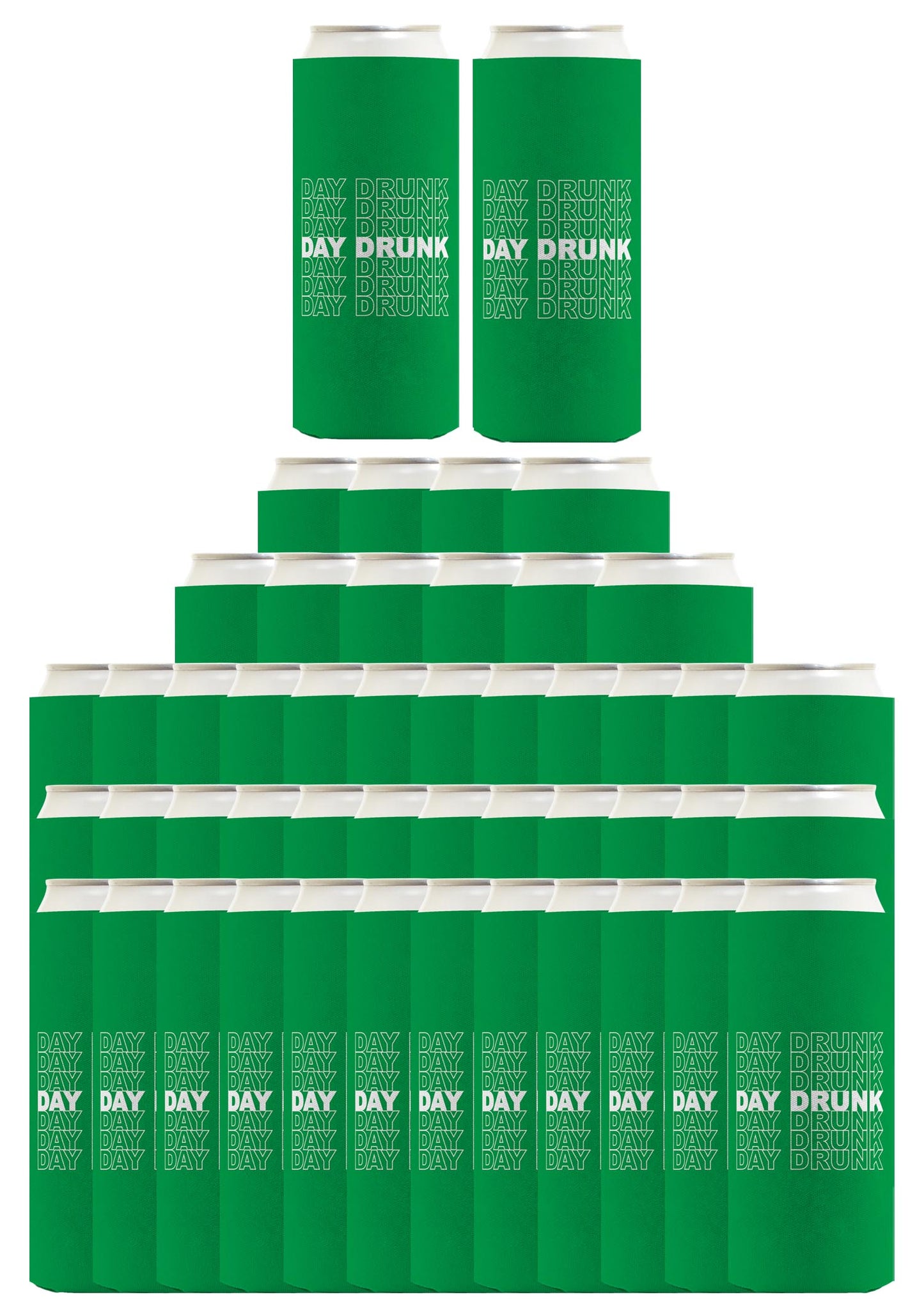 St Patricks Day Drunk Word Art Standard or Slim Can Thermocooler Drink Sleeve