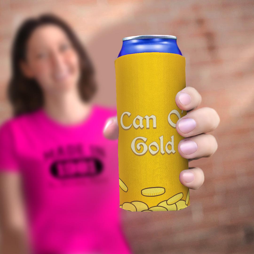 woman holding drink sleeve