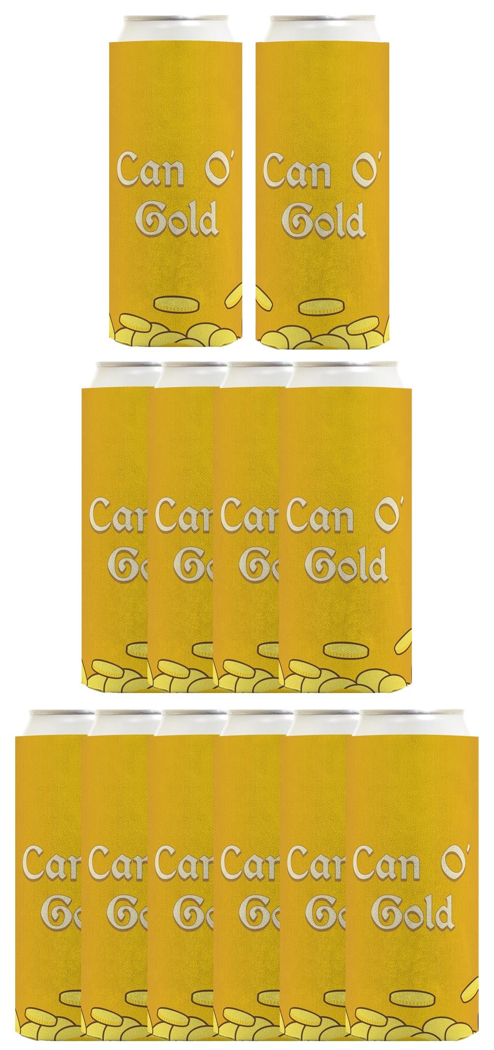 St Patricks Can O Gold Standard or Slim Can Thermocooler Drink Sleeve