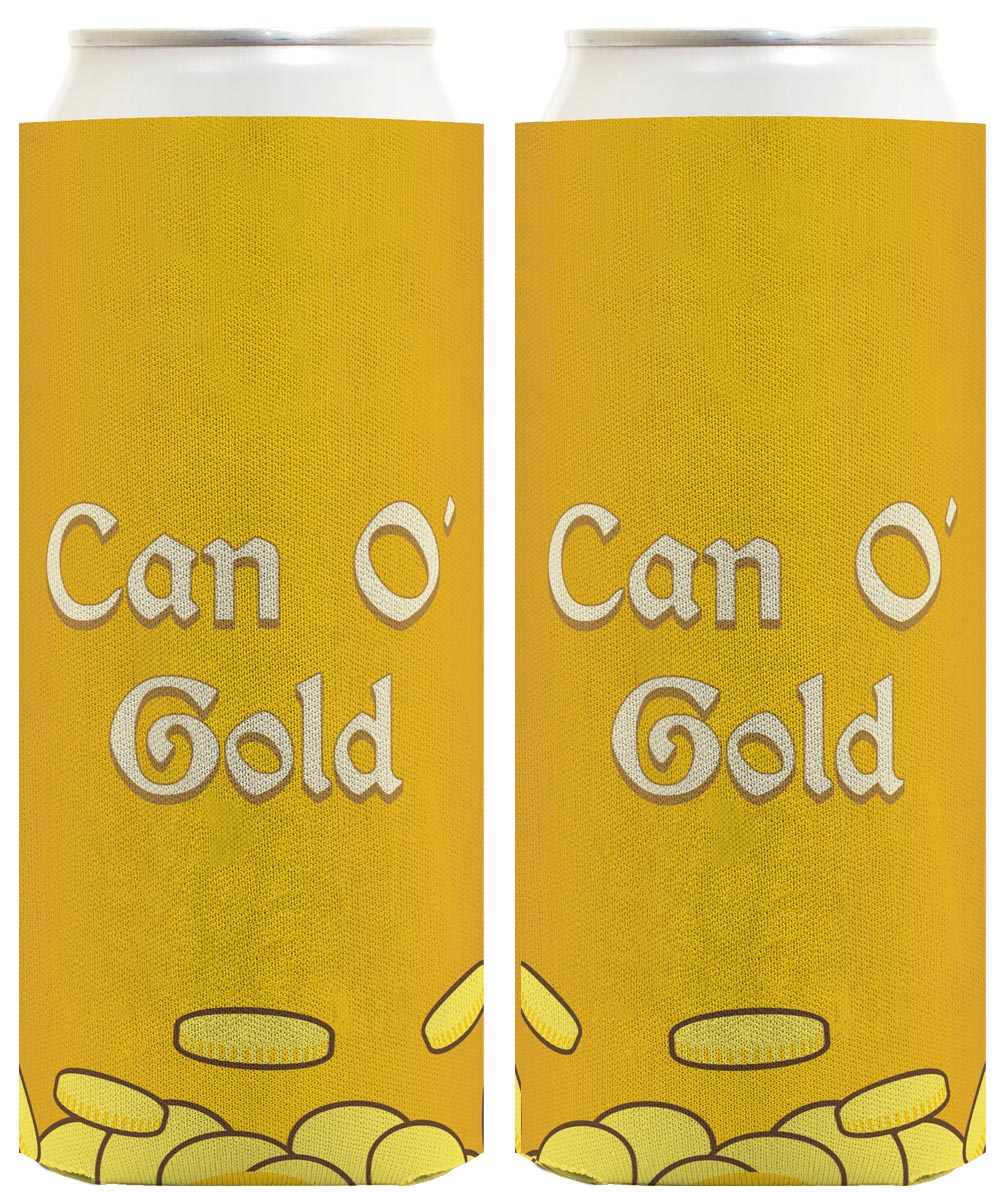 St Patricks Can O Gold Standard or Slim Can Thermocooler Drink Sleeve