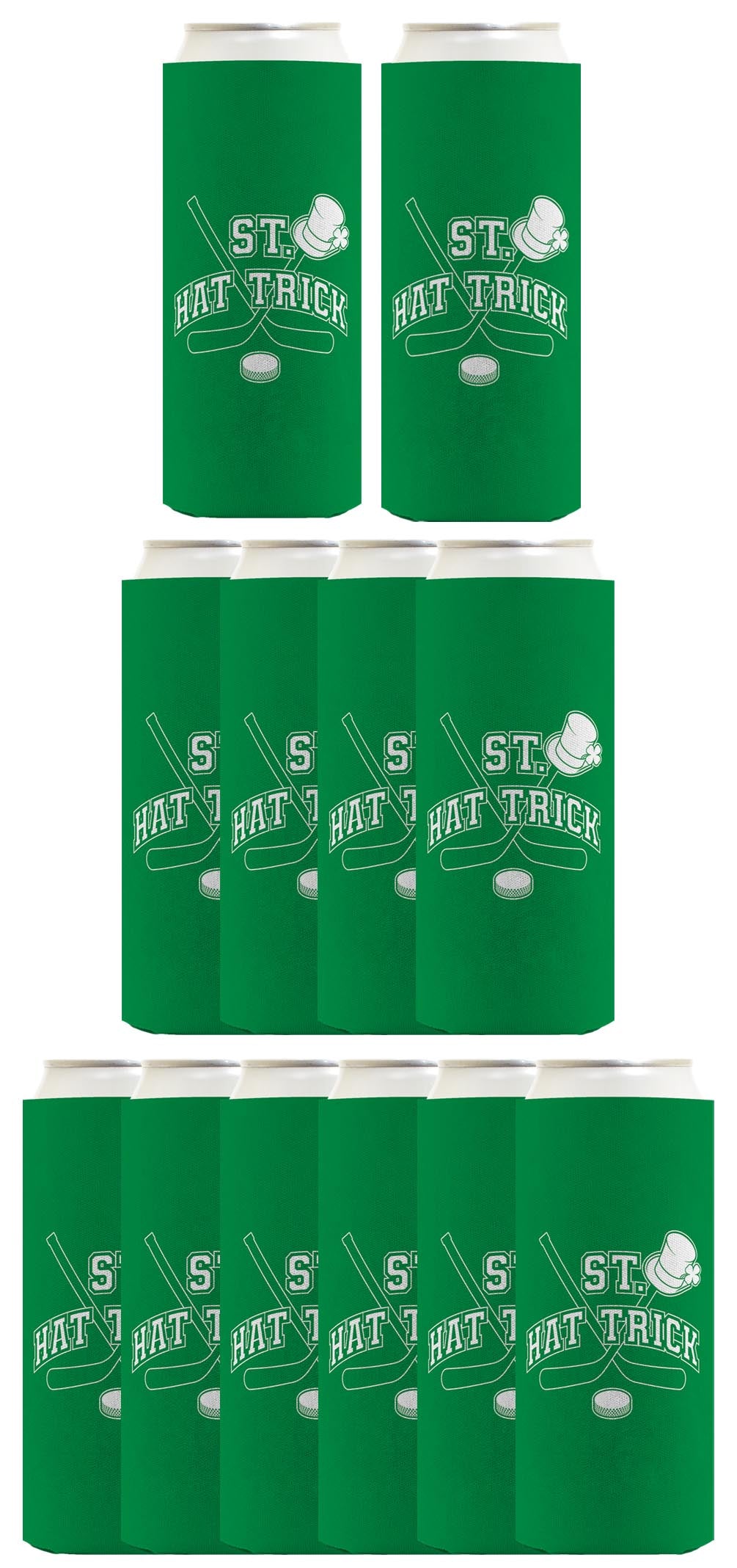 St Patricks Pun St Hat Trick Standard or Slim Can Thermocooler Drink Sleeve