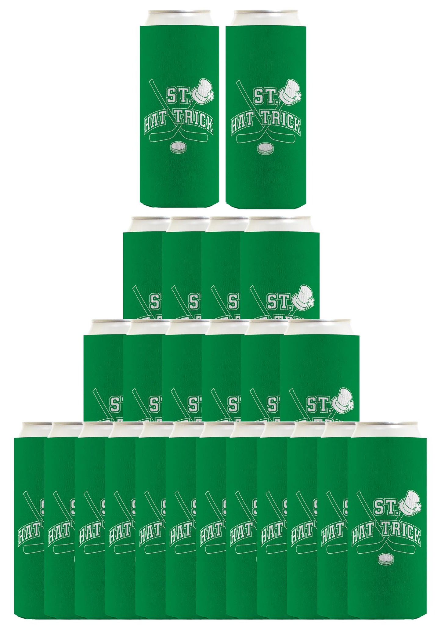 St Patricks Pun St Hat Trick Standard or Slim Can Thermocooler Drink Sleeve