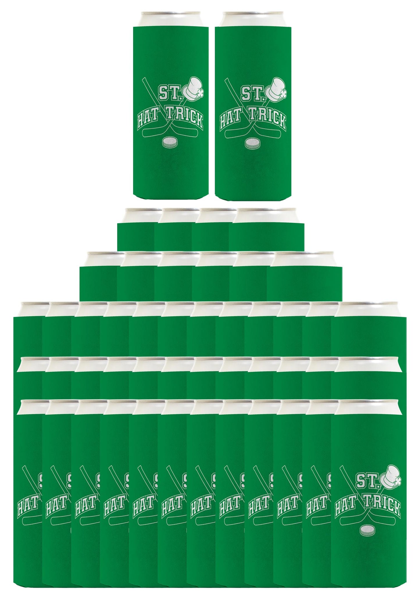 St Patricks Pun St Hat Trick Standard or Slim Can Thermocooler Drink Sleeve