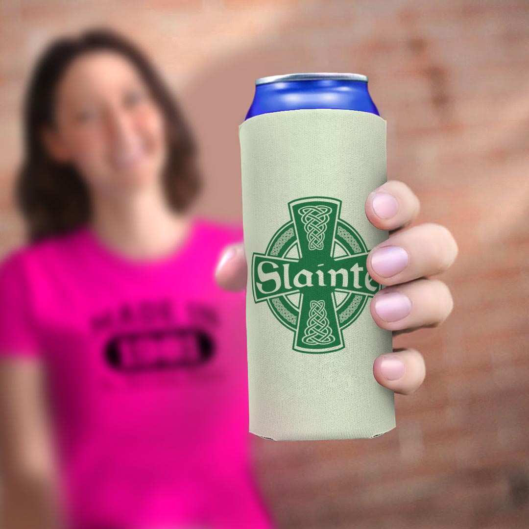 woman holding drink sleeve
