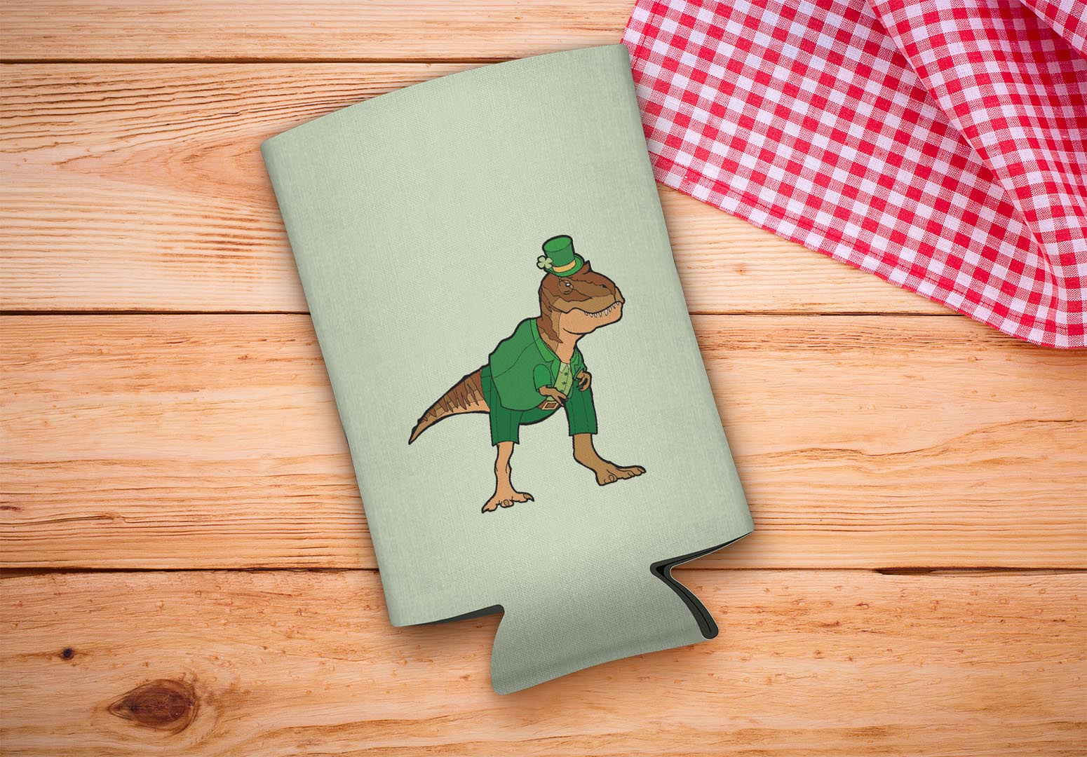 drink sleeve on a wood background