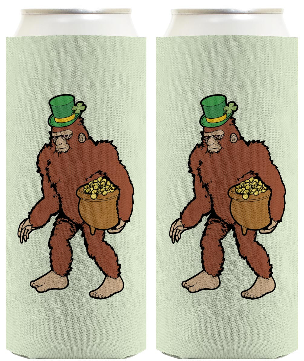 Sasquatch Leprechaun Standard or Slim Can Thermocooler Drink Sleeve