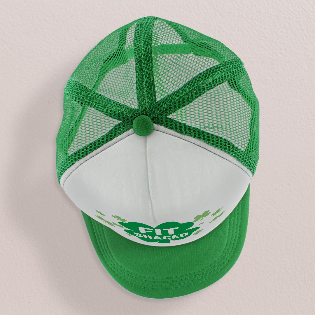 top view of a trucker hat