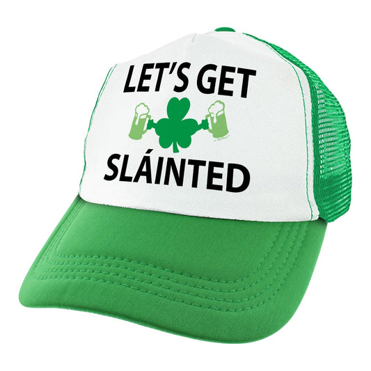 angle view of a trucker hat