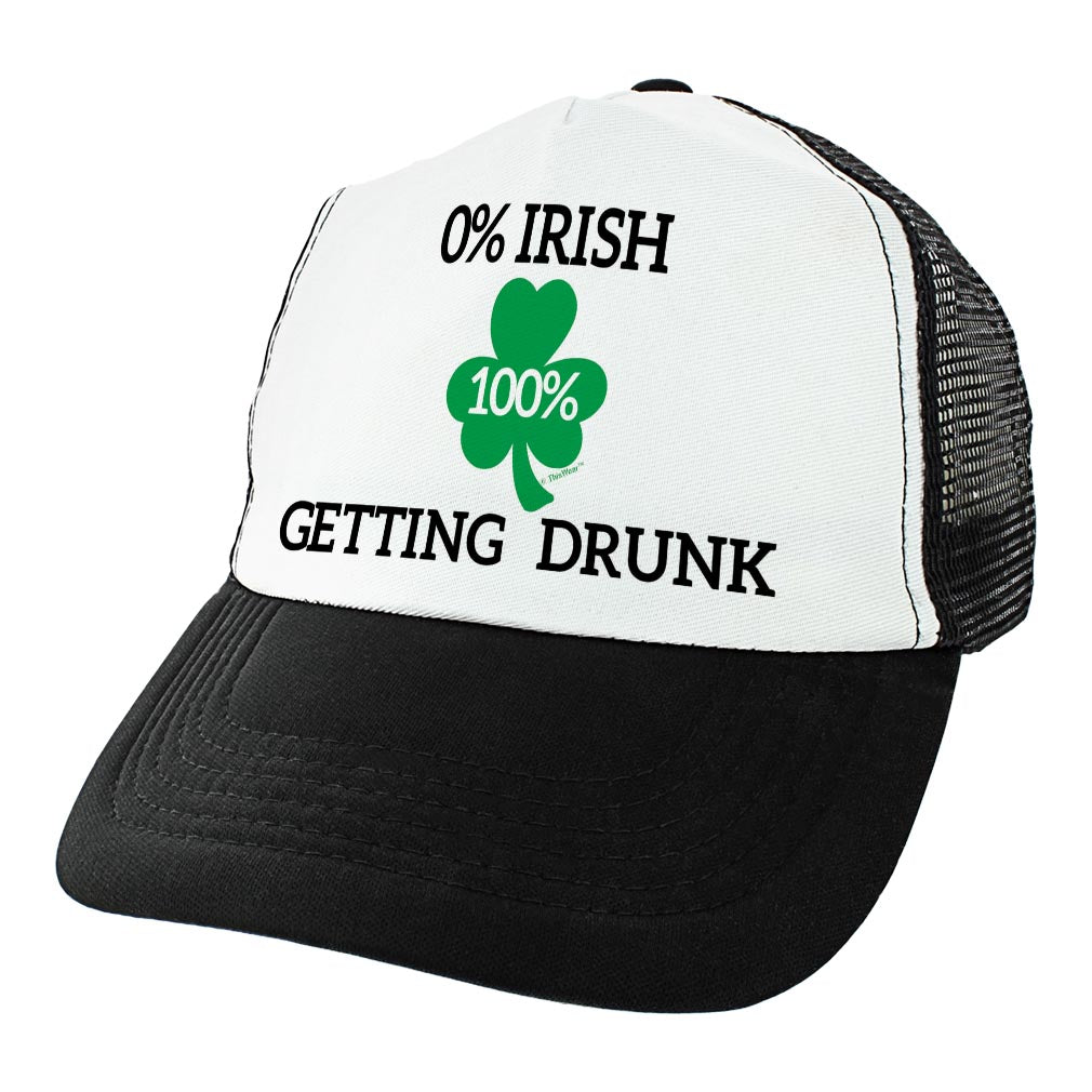 angle view of a trucker hat
