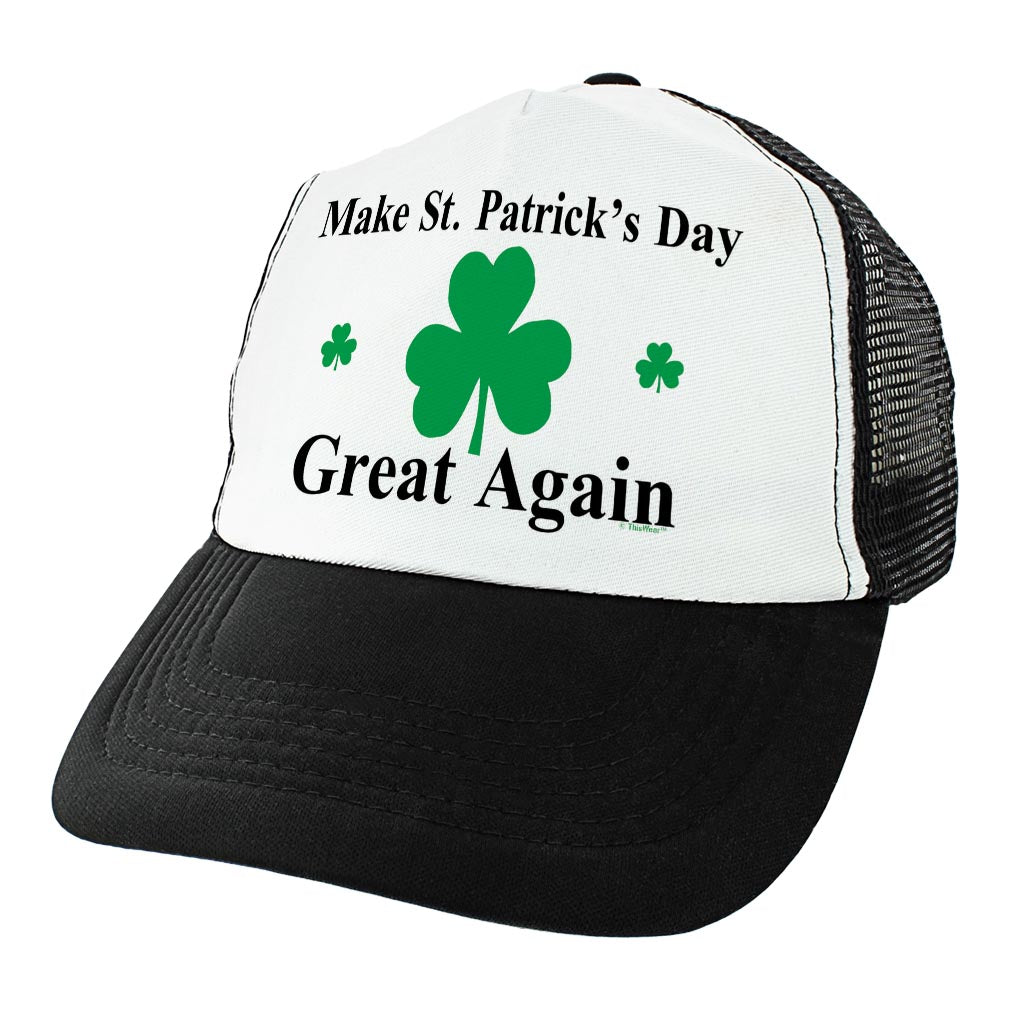 angle view of a trucker hat