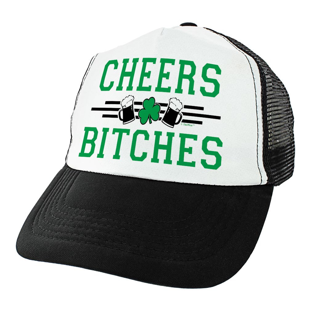 angle view of a trucker hat