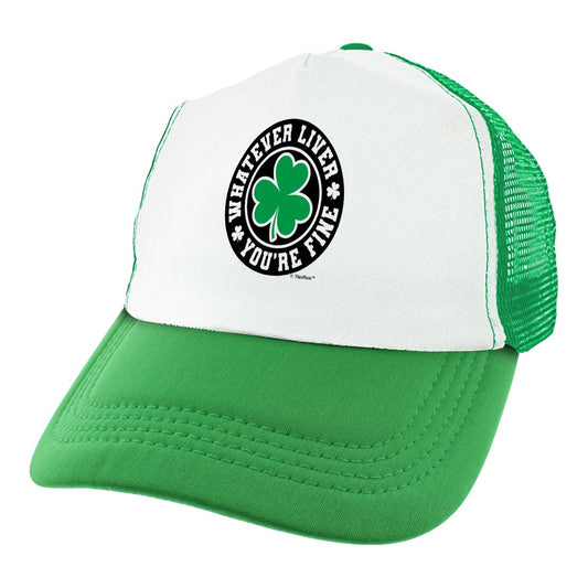 angle view of a trucker hat