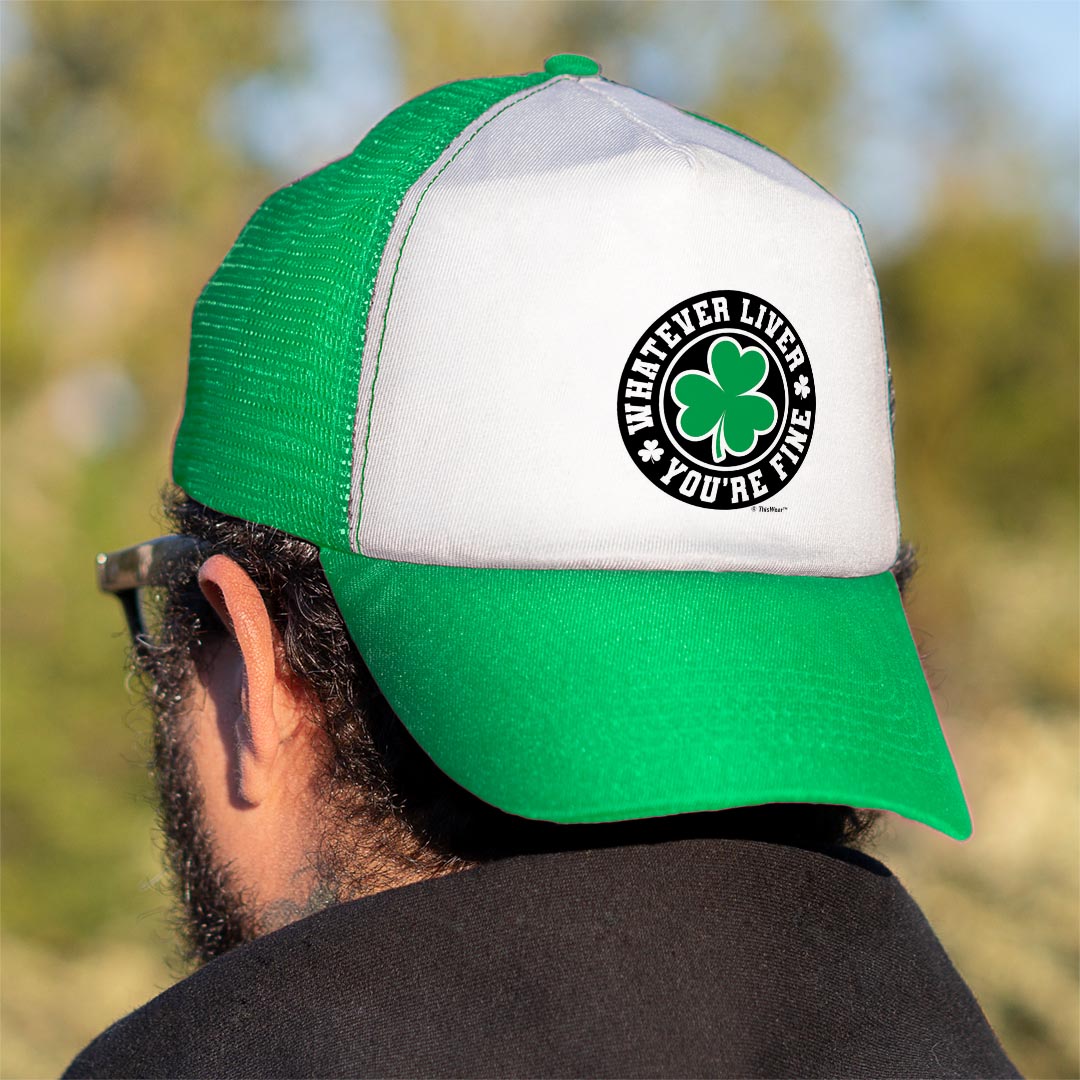 man wearing trucker hat backwards