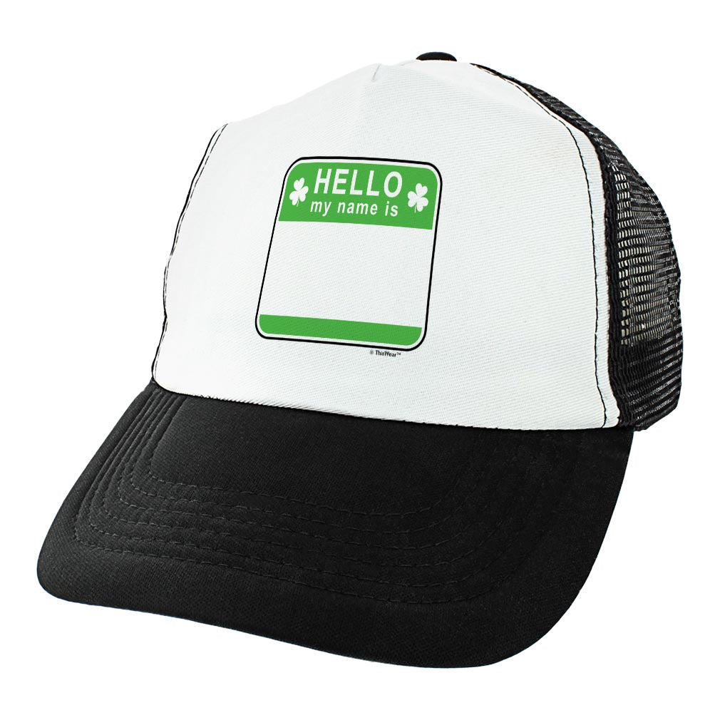 angle view of a trucker hat