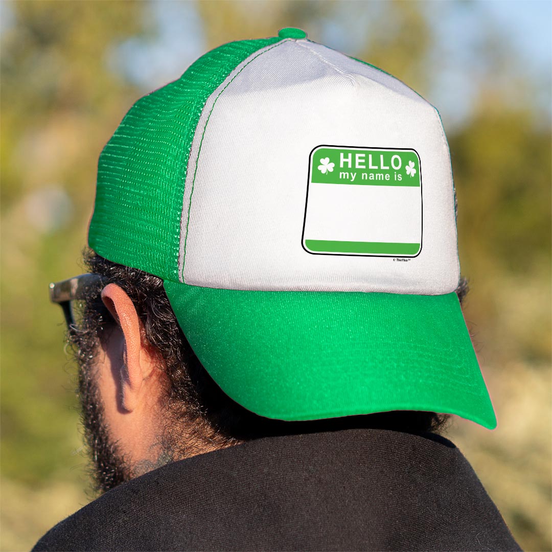man wearing trucker hat backwards